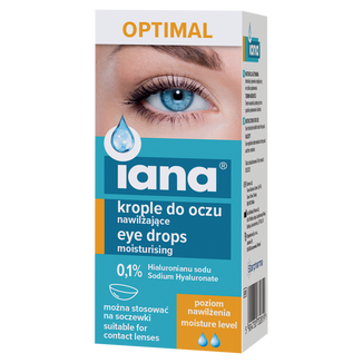 Iana Optimal, nawilżające krople do oczu 0,1 % HA, 10 ml - 2 - zdjęcie produktu