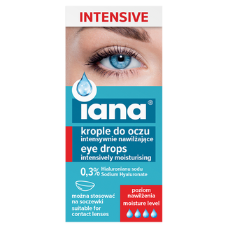 Iana Intensive, nawilżające krople do oczu 0,3 % HA, 10 ml - zdjęcie produktu