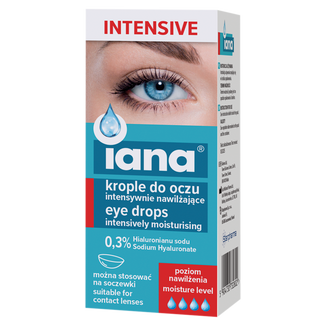 Iana Intensive, nawilżające krople do oczu 0,3 % HA, 10 ml - 2 - zdjęcie produktu