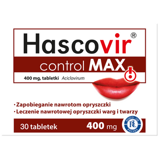 Hascovir control MAX 400 mg, 30 tabletek - zdjęcie produktu