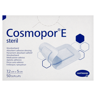 Cosmopor E, opatrunek na rany pooperacyjne, jałowy, 7,2 cm x 5 cm, 50 sztuk USZKODZONE OPAKOWANIE - zdjęcie produktu