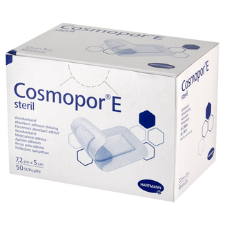 Cosmopor E, opatrunek na rany pooperacyjne, jałowy, 7,2 cm x 5 cm, 50 sztuk USZKODZONE OPAKOWANIE - 3 - zdjęcie produktu