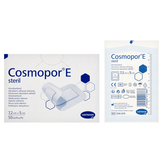 Cosmopor E, opatrunek na rany pooperacyjne, jałowy, 7,2 cm x 5 cm, 50 sztuk USZKODZONE OPAKOWANIE - 2 - zdjęcie produktu