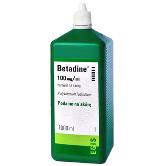 Betadine 100 mg/ml, roztwór na skórę, 1000 ml - zdjęcie produktu