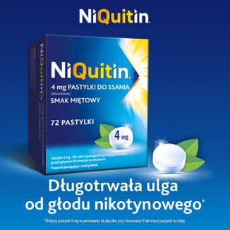 NiQuitin 4 mg, smak miętowy, 72 pastylki do ssania - 3 - zdjęcie produktu