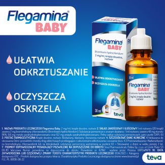 Flegamina Baby 2 mg/ml, krople doustne, roztwór, 30 ml - 5 - zdjęcie produktu