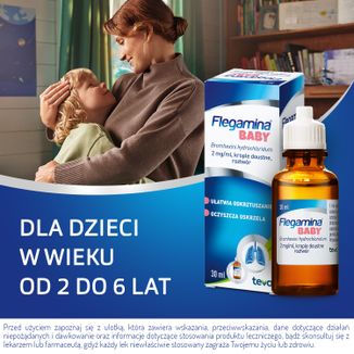 Flegamina Baby 2 mg/ml, krople doustne, roztwór, 30 ml - 6 - zdjęcie produktu