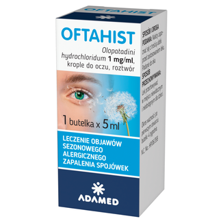 Oftahist 1 mg/ ml, krople do oczu, 5 ml - zdjęcie produktu