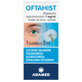 Oftahist 1 mg/ ml, krople do oczu, 5 ml - 2 - zdjęcie produktu