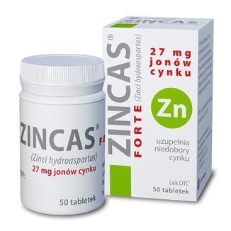 Zincas Forte 27 mg, 50 tabletek - zdjęcie produktu