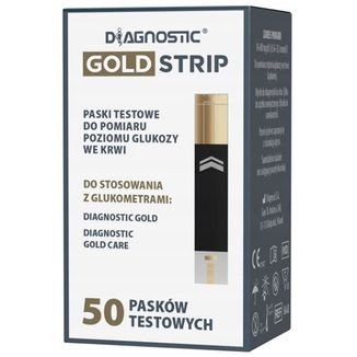 Diagnostic Gold Strip, paski testowe do glukometru, 50 sztuk - zdjęcie produktu