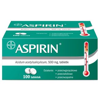 Aspirin 500 mg, 100 tabletek - zdjęcie produktu