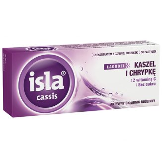 Isla Cassis z ekstraktem z czarnej porzeczki, 30 pastylek do ssania - zdjęcie produktu