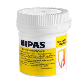 Nipas 32 mg, 50 tabletek do zębodołu KRÓTKA DATA - zdjęcie produktu