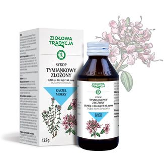 Ziołowa Tradycja Syrop tymiankowy złożony (0,945 g + 0,63 mg)/5 ml, 125 g USZKODZONE OPAKOWANIE - 2 - zdjęcie produktu