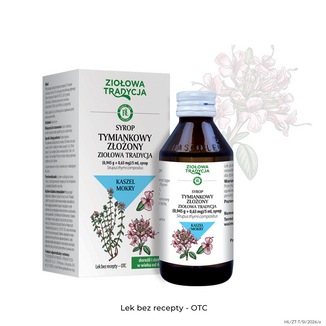 Ziołowa Tradycja Syrop tymiankowy złożony (0,945 g + 0,63 mg)/5 ml, 125 g - 2 - zdjęcie produktu