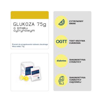 Diather Glukoza, proszek do sporządzania roztworu doustnego, smak cytrynowy, 75 g - 3 - zdjęcie produktu