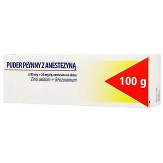 Puder płynny z anestezyną (240 mg + 20 mg)/g, zawiesina na skórę, 100 g - zdjęcie produktu