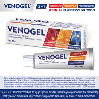 Venogel (12 mg + 10 mg + 5 mg)/ g, żel, 50 g - 2 - zdjęcie produktu