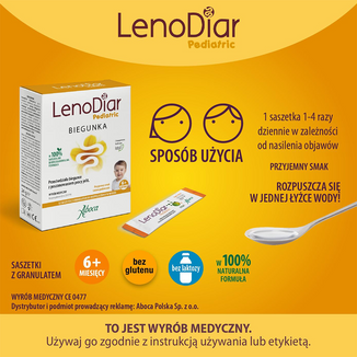 LenoDiar Pediatric, powyżej 6 miesiąca, granulat, 2 g x 12 saszetek - 6 - zdjęcie produktu