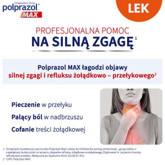 Polprazol Max 20 mg, 14 kapsułek USZKODZONE OPAKOWANIE - 2 - zdjęcie produktu