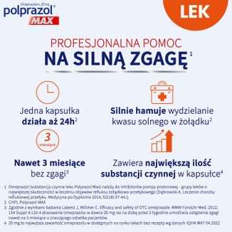 Polprazol Max 20 mg, 14 kapsułek USZKODZONE OPAKOWANIE - 3 - zdjęcie produktu