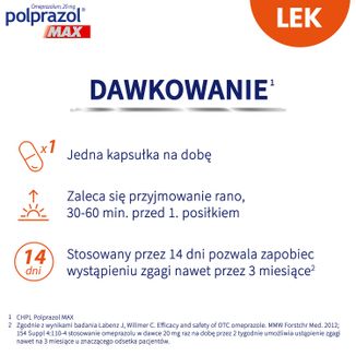 Polprazol Max 20 mg, 14 kapsułek USZKODZONE OPAKOWANIE - 4 - zdjęcie produktu