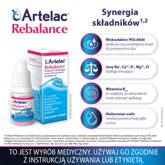Artelac Rebalance, krople do oczu, 10 ml - 3 - zdjęcie produktu