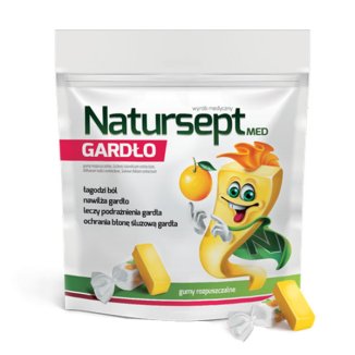 Natursept Med Gardło, gumy rozpuszczalne, 9 sztuk - 2 - zdjęcie produktu
