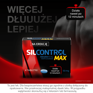 Silcontrol Max 50 mg, 4 tabletki powlekane - 2 - zdjęcie produktu