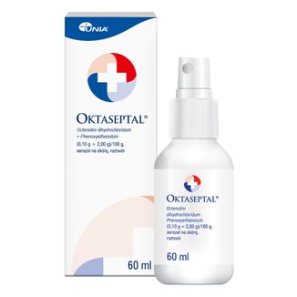 Oktaseptal (0,1 g + 2 g)/100 g, aerozol na skórę, roztwór, 60 ml - zdjęcie produktu
