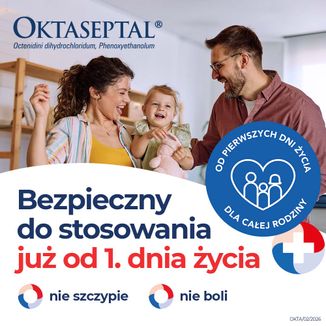 Oktaseptal (0,1 g + 2 g)/100 g, aerozol na skórę, roztwór, 60 ml - 4 - zdjęcie produktu