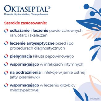 Oktaseptal (0,1 g + 2 g)/100 g, aerozol na skórę, roztwór, 60 ml - 5 - zdjęcie produktu