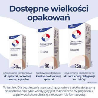 Oktaseptal (0,1 g + 2 g)/100 g, aerozol na skórę, roztwór, 60 ml - 6 - zdjęcie produktu