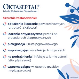 Oktaseptal (0,1 g + 2 g)/100 g, aerozol na skórę, roztwór, 30 ml - 5 - zdjęcie produktu