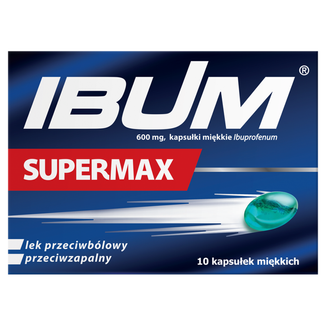 Ibum Supermax 600 mg, 10 kapsułek miękkich USZKODZONE OPAKOWANIE - zdjęcie produktu