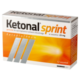 Ketonal Sprint 25 mg, granulat do sporządzenia roztworu doustnego, 12 saszetek - miniaturka zdjęcia produktu