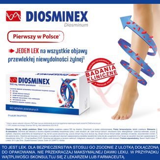 Diosminex 500 mg, 60 tabletek - 2 - zdjęcie produktu