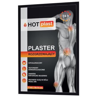 Hot Plast, plaster rozgrzewający, 9 cm x 14 cm, 1 sztuka - zdjęcie produktu