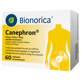 Canephron 18 mg + 18 mg + 18 mg, 60 tabletek drażowanych - zdjęcie produktu