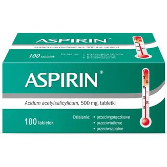 Aspirin 500 mg, 100 tabletek (import równoległy) - zdjęcie produktu