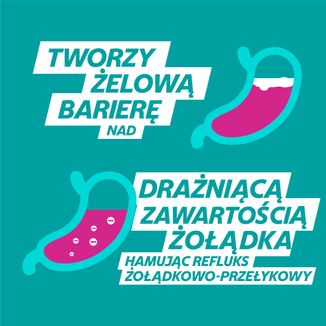 Gaviscon o smaku mięty Tab 250 mg + 133,5 mg + 80 mg, 48 tabletek do rozgryzania i żucia - 4 - zdjęcie produktu