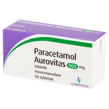 Paracetamol Aurovitas 500 mg, 50 tabletek - miniaturka zdjęcia produktu