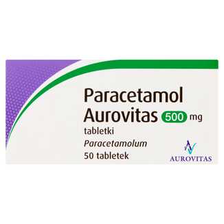 Paracetamol Aurovitas 500 mg, 50 tabletek - 2 - zdjęcie produktu