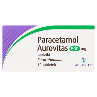 Paracetamol Aurovitas 500 mg, 10 tabletek - 2 - zdjęcie produktu