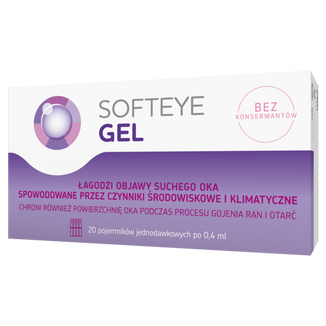 Softeye Gel, żel do oczu, 0,4 ml x 20 pojemników jednodawkowych - zdjęcie produktu