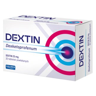 Dextin 25 mg, 30 tabletek powlekanych - zdjęcie produktu