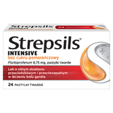 Strepsils Intensive bez cukru pomarańczowy 8,75 mg, 24 pastylki twarde - miniaturka zdjęcia produktu
