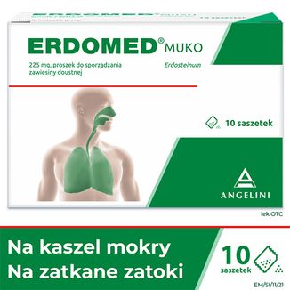 Erdomed Muko 225 mg, proszek do sporządzania zawiesiny doustnej, 10 saszetek - 2 - zdjęcie produktu