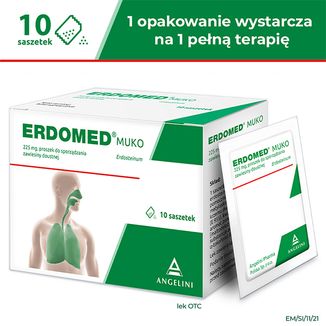 Erdomed Muko 225 mg, proszek do sporządzania zawiesiny doustnej, 10 saszetek - 7 - zdjęcie produktu